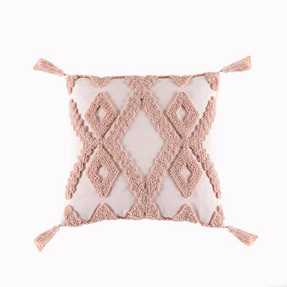 Cotton Pillowcase with Tassels – Boho Chic Cushion Cover | Anordis