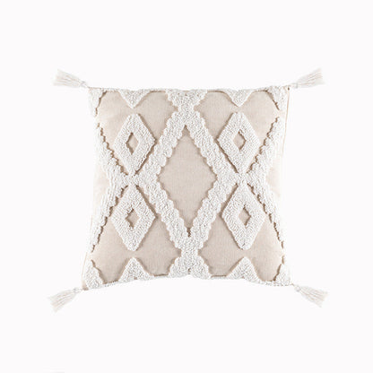 Cotton Pillowcase with Tassels – Boho Chic Cushion Cover | Anordis