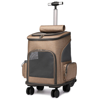 Portable Foldable Space Capsule Pet Backpack Trolley | Lysar