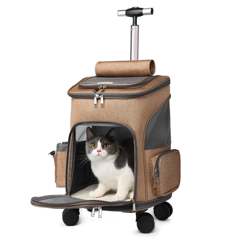 Portable Foldable Space Capsule Pet Backpack Trolley | Lysar