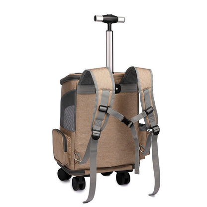 Portable Foldable Space Capsule Pet Backpack Trolley | Lysar