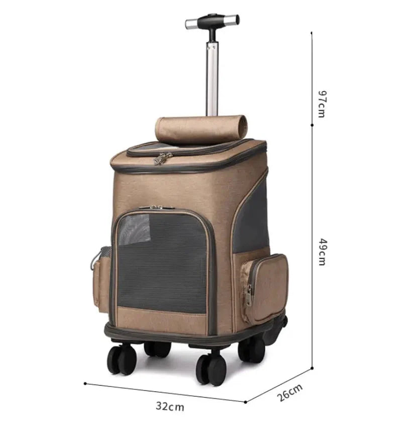 Portable Foldable Space Capsule Pet Backpack Trolley | Lysar