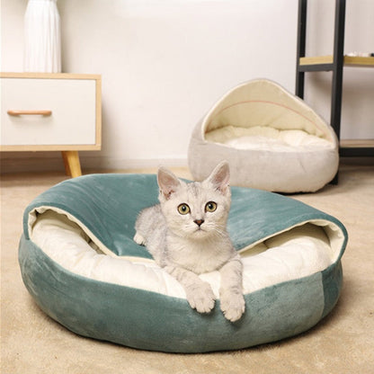 Calming Round Cat Cave Bed for Ultimate Comfort | Lyrra