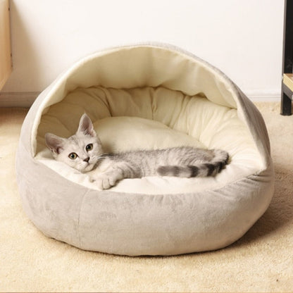 Calming Round Cat Cave Bed for Ultimate Comfort | Lyrra