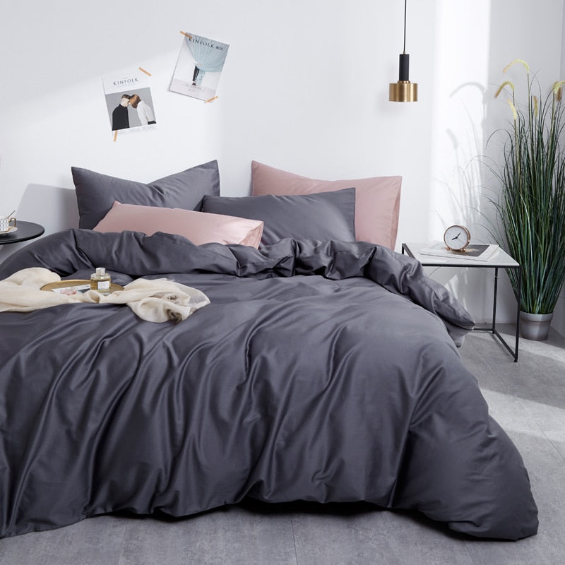 Egyptian Cotton Bedding Set Silver Grey | Alistia