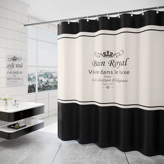 Elegant Waterproof Polyester Shower Curtain | Asters for Modern Bathrooms