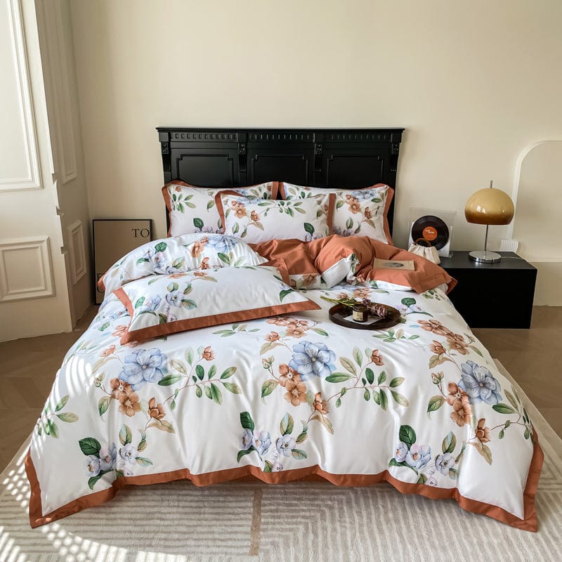 Flower Power Egyptian Cotton Bedding Set – Duvet and Cover | Hinaya