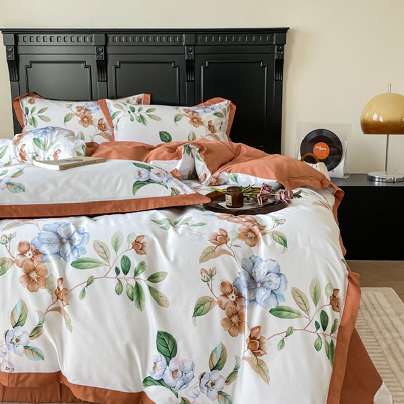 Flower Power Egyptian Cotton Bedding Set – Duvet and Cover | Hinaya