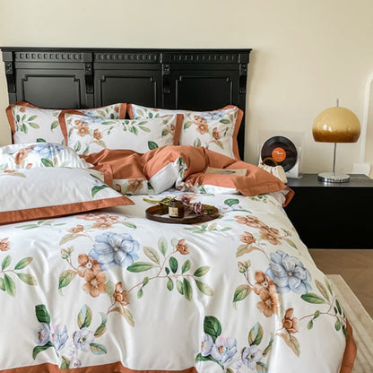 Flower Power Egyptian Cotton Bedding Set – Duvet and Cover | Hinaya