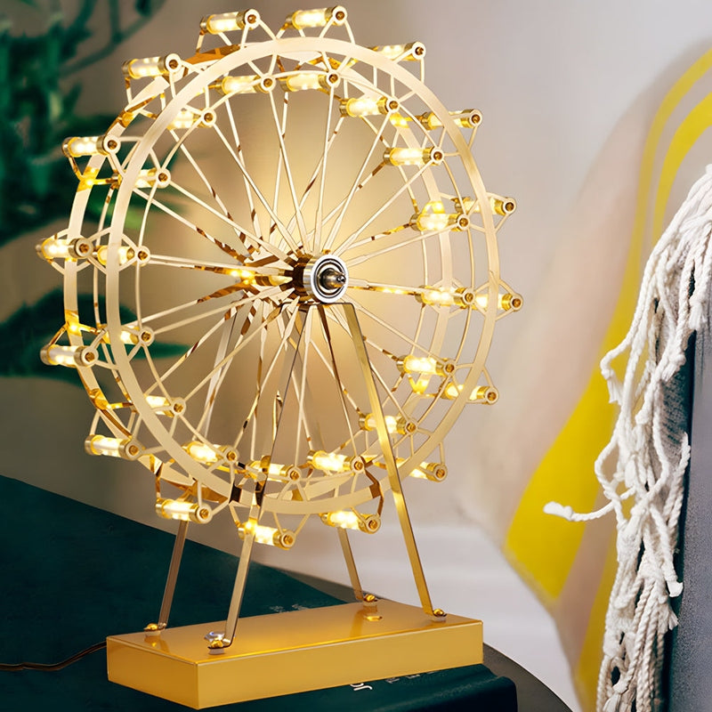 Gold Ferris Wheel LED Table Lamp with Touch Control - Decorative Lighting | Cyllen