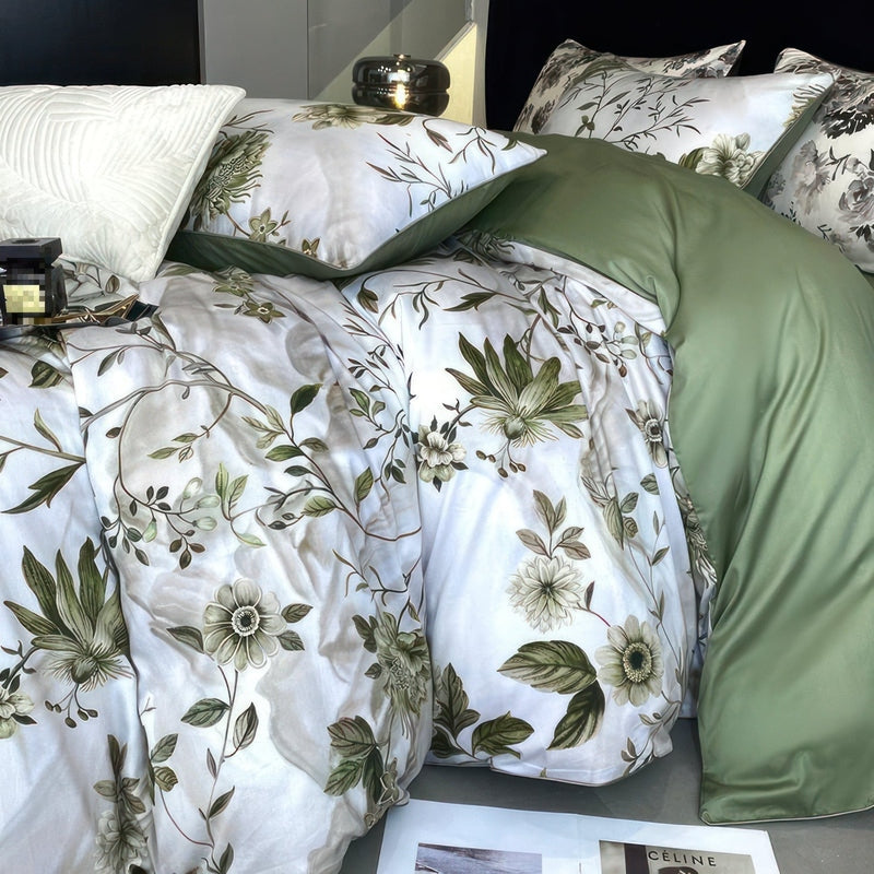 Green Bedding Set – Egyptian Cotton, Ultra-Soft & Breathable | Larine