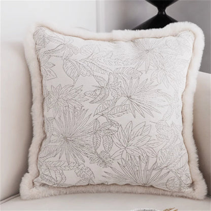 Jacquard Pillow Cover with Lumbar Support – Stylish & Comfortable | Albireo