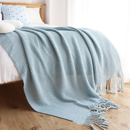 Knitted Tassel Blanket - Perfect Nordic Chenille for Cozy Living | Elrond