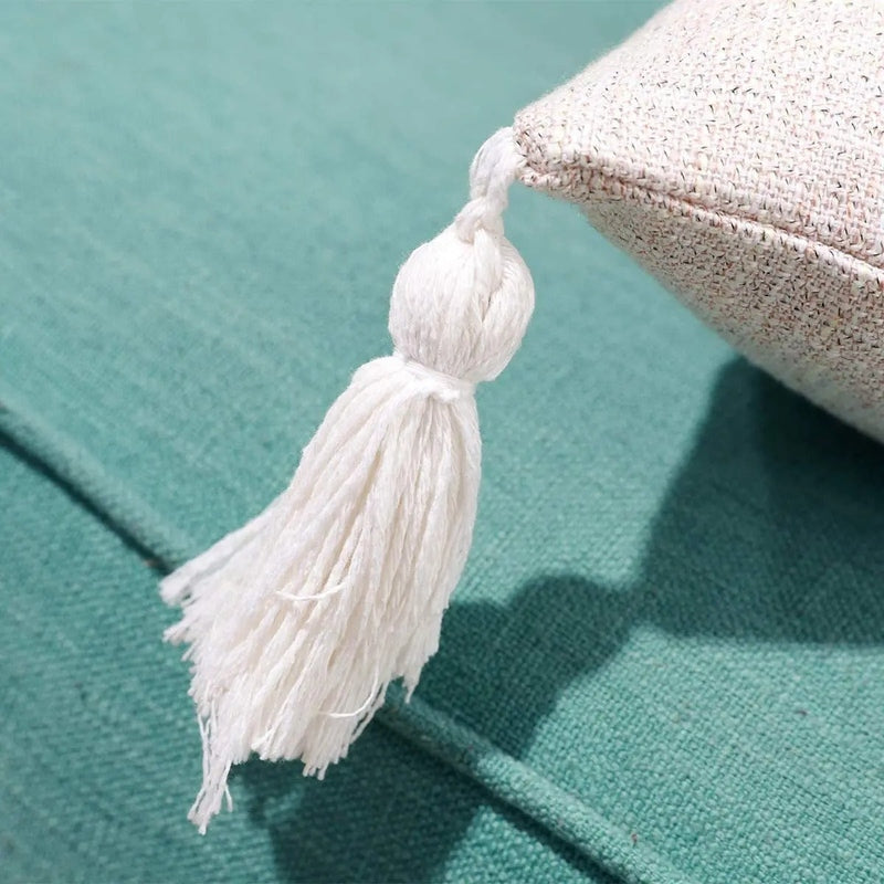 Linen Cushion Cover with Tassels – Stylish and Breathable for Sofa or Bedroom | Rytis AURANORDI Cushion Cover