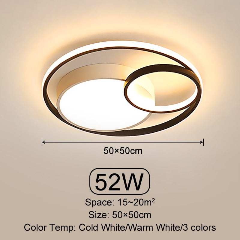 Modern Infinite Circles LED Ceiling Light – Stylish Dimmable Lighting for Every Room | Aloed