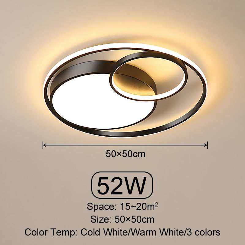 Modern Infinite Circles LED Ceiling Light – Stylish Dimmable Lighting for Every Room | Aloed