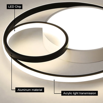 Modern Infinite Circles LED Ceiling Light – Stylish Dimmable Lighting for Every Room | Aloed