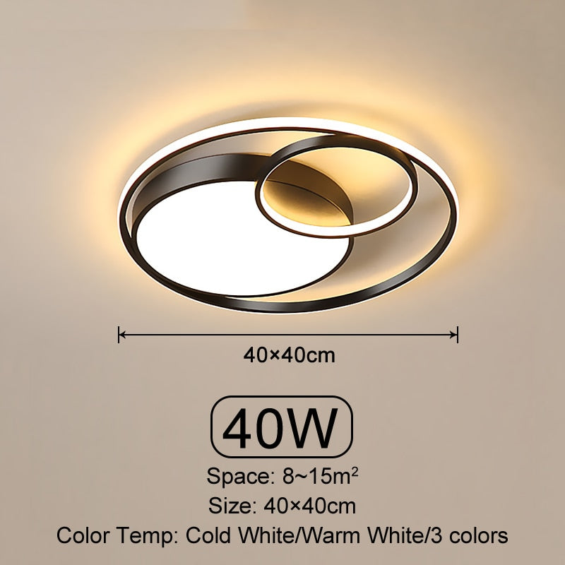 Modern Infinite Circles LED Ceiling Light – Stylish Dimmable Lighting for Every Room | Aloed