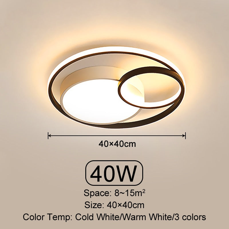 Modern Infinite Circles LED Ceiling Light – Stylish Dimmable Lighting for Every Room | Aloed