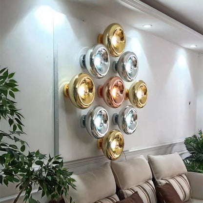 Modern Wall Lamp with LED Illumination – Elegant Rose Chrome Gold Lighting | Erinom