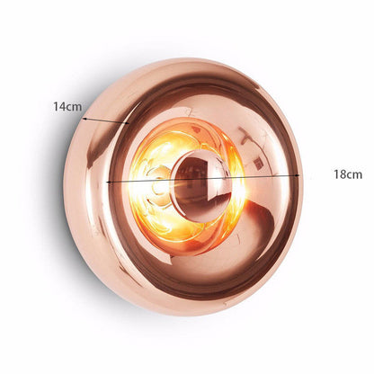 Modern Wall Lamp with LED Illumination – Elegant Rose Chrome Gold Lighting | Erinom