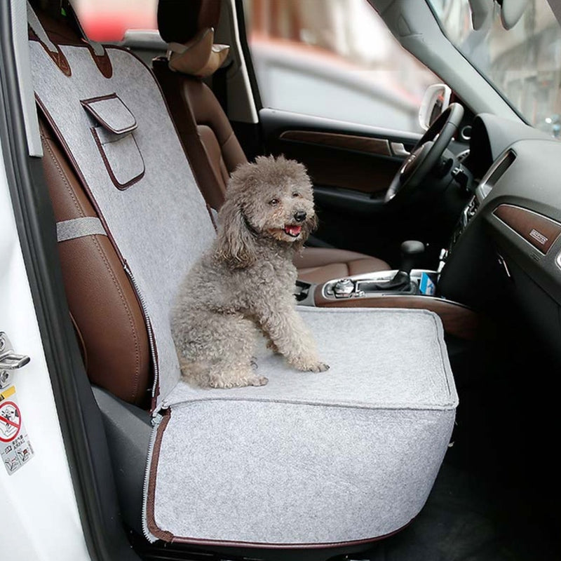 Natural Felt Bag Dog Car Seat | Safe & Comfortable Travel Companion