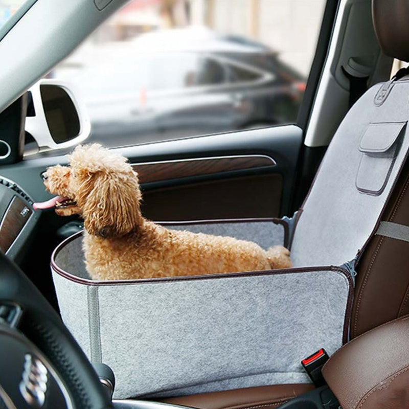 Natural Felt Bag Dog Car Seat | Safe & Comfortable Travel Companion