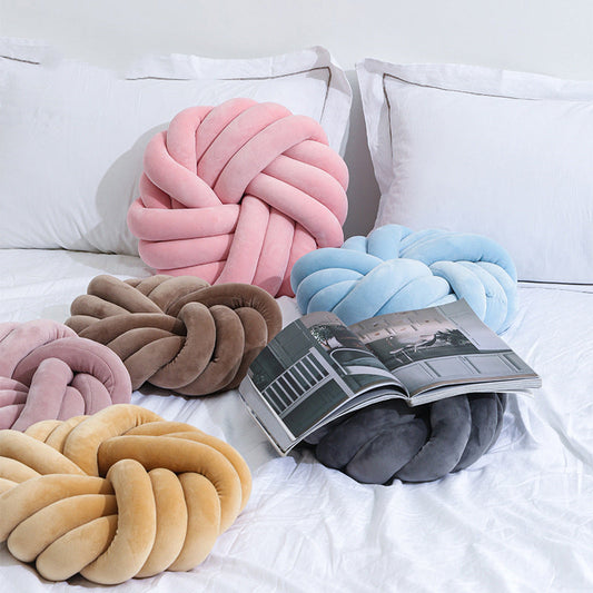 Nordic Knot Pillow Plush Cushion for Home Decor | Aunik