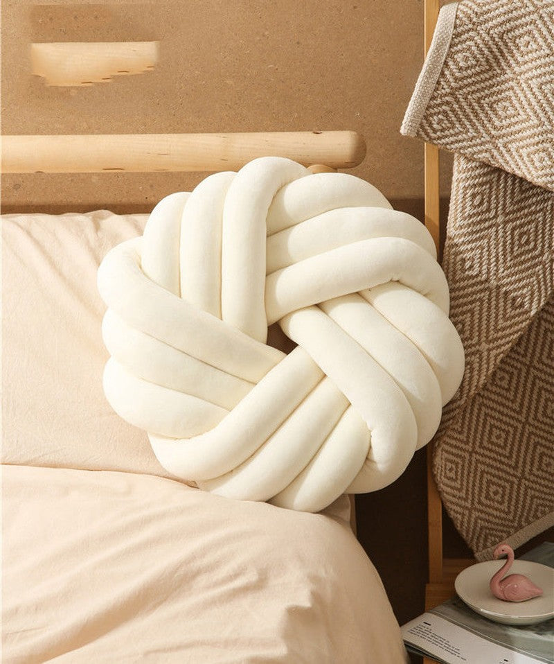 Nordic Knot Pillow Plush Cushion for Home Decor | Aunik