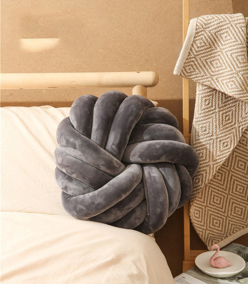 Nordic Knot Pillow Plush Cushion for Home Decor | Aunik