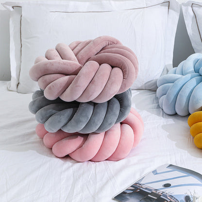 Nordic Knot Pillow Plush Cushion for Home Decor | Aunik