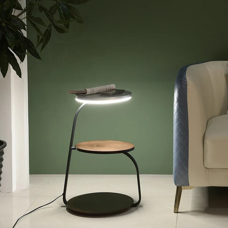 Nordic Minimalist Floor Lamp with Wireless Charging Table | Gacrux