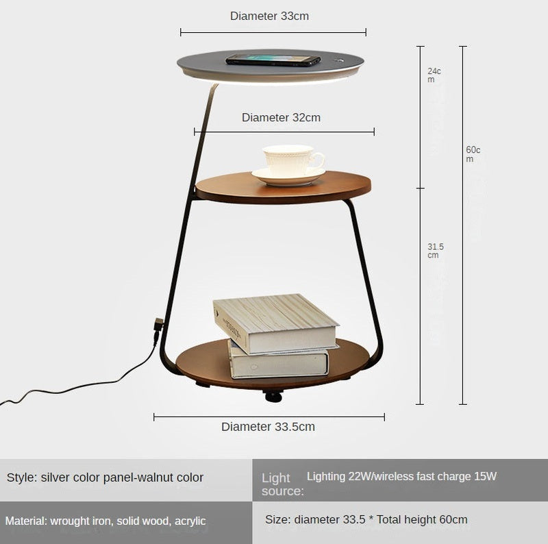 Nordic Minimalist Floor Lamp with Wireless Charging Table | Gacrux