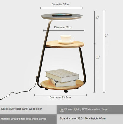 Nordic Minimalist Floor Lamp with Wireless Charging Table | Gacrux