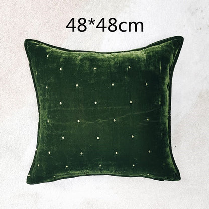 Retro Velvet Throw Pillow Cover Nordic Embroidery Style | Giola