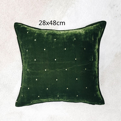 Retro Velvet Throw Pillow Cover Nordic Embroidery Style | Giola