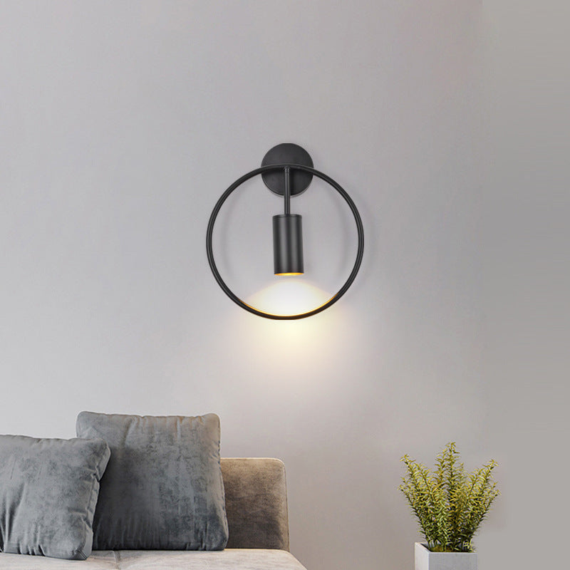 Round Golden LED Wall Lamp – Minimalist Wall Light for Living Spaces | Antarus