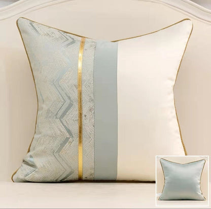 Satin Splicing Pillow Cover | Varina