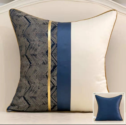 Satin Splicing Pillow Cover | Varina