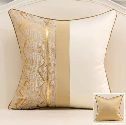 Satin Splicing Pillow Cover | Varina