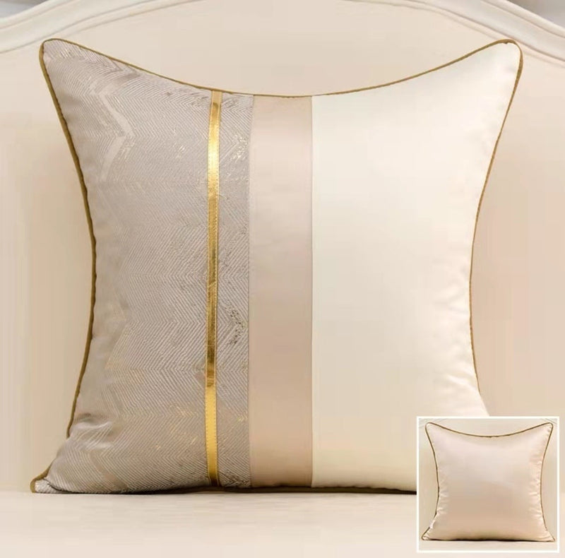 Satin Splicing Pillow Cover | Varina