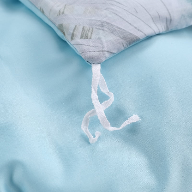 Sky Blue Duvet Cover Set – Egyptian Cotton |  Floweria