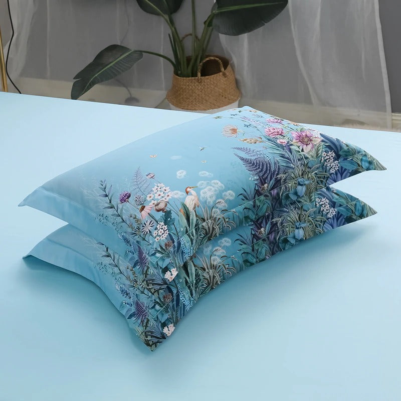 Sky Blue Pillowcases – 100% Egyptian Cotton | Floweria