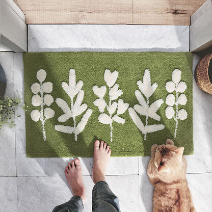 Soft Non-Slip Bathroom Mat with Leaf Pattern – Stylish and Absorbent | Linoar