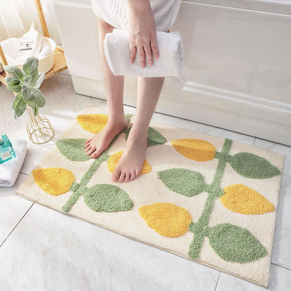 Soft Non-Slip Bathroom Mat with Leaf Pattern – Stylish and Absorbent | Linoar